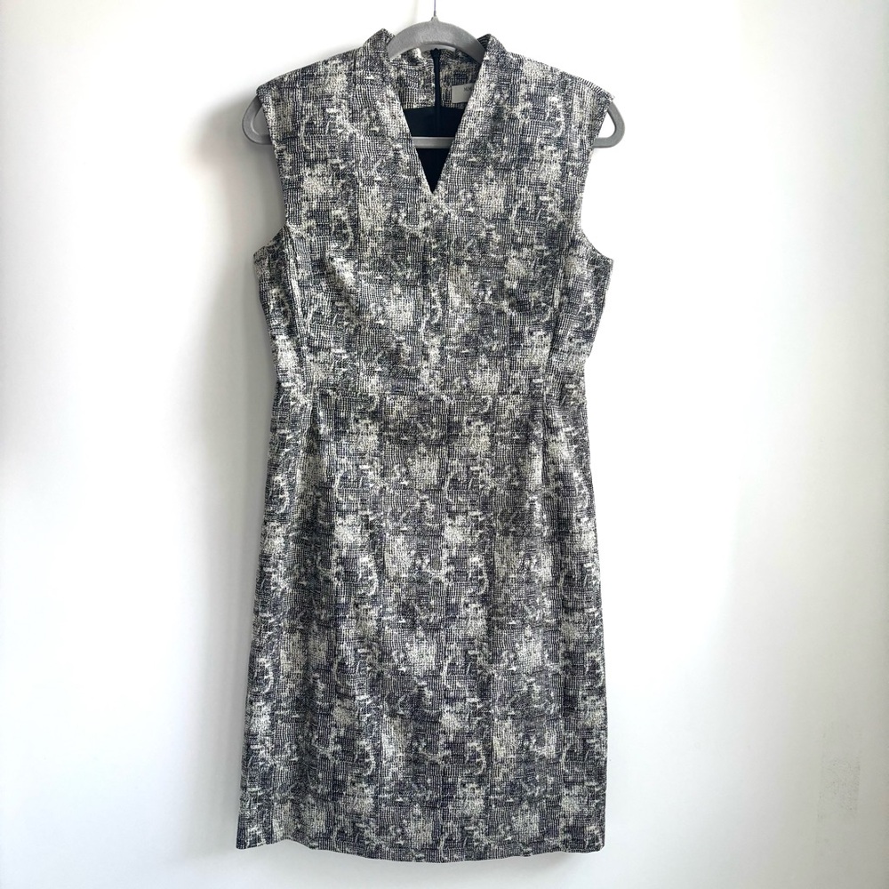 MM. Lafleur Aditi Sheath Dress in Crackle Black White Patterned Textured Size 0